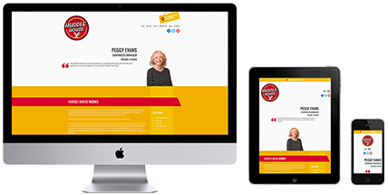 The Waffle House Careers website design on desktop, tablet, and mobile.
