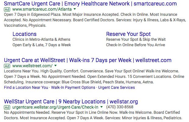 Google Ads in search results