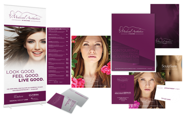 Guilford Medical Aesthetics Print and Graphic Designs